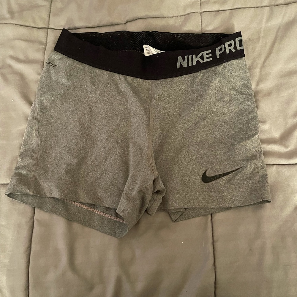 Grey Nike Pro Shorts Small